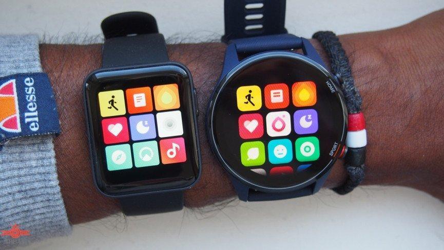 Xiaomi Mi Watch Lite (چپ) و Xiaomi Mi Watch (راست)