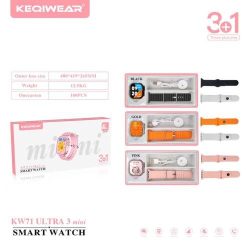 KW71 Ultra3 Mini ساعت هوشمند KW31KW71 Ultra3 Mini