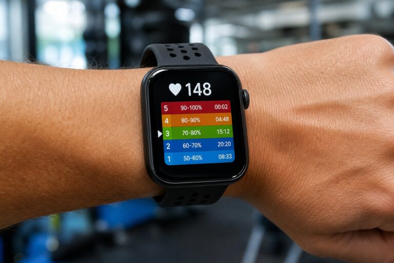 تصویر شاخص: مفهوم "مناطق ضربان قلب" (Heart Rate Zones) در ورزش چیست؟ – ساعت و گجتهای هوشمند