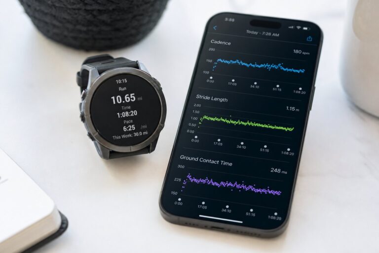 تصویر شاخص: آموزش تحلیل معیارهای پیشرفته دویدن (Cadence, Stride Length) – ساعت و گجتهای هوشمند